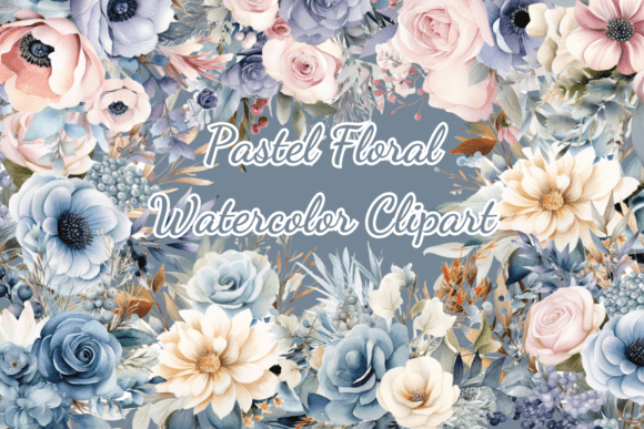 Charming Pastel Flower Graphics for Wedding & Event Design