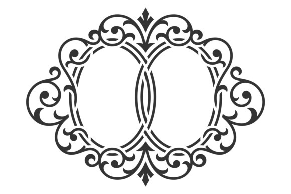 Couple Monogram Frame: Vintage Wedding E for Timeless Design