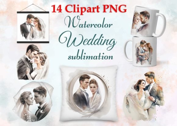 Delicate Watercolor Wedding Graphics for Your Special Projects