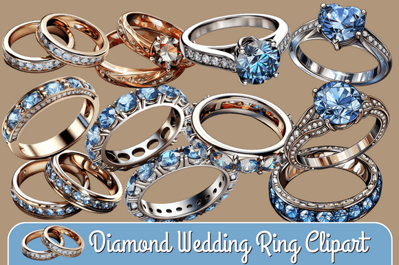 Diamond Wedding Ring Clipart: A Sparkling Asset for Your Designs