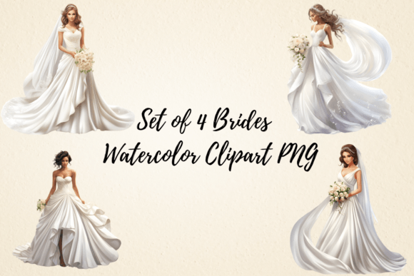 Elegant Wedding Day Brides Sublimation Clipart for Every Project