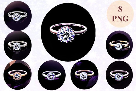 Elegant Wedding Ring 40 Clipart PNG for Timeless Design Projects