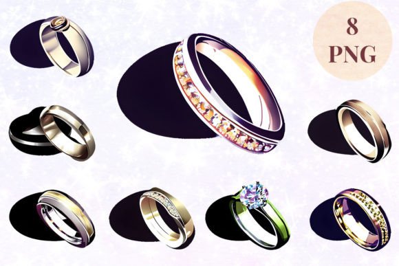 Elegant Wedding Ring Clipart: Your Design Solution