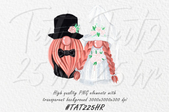 Enchanting Wedding Designs: Gnomes Wedding Clipart Collection
