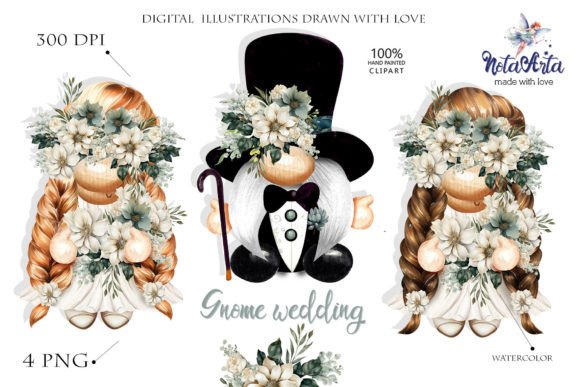 Enchanting Wedding Gnomes: A Whimsical Watercolor Design Guide