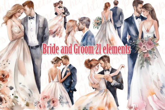 Stunning Bride & Groom Clipart: Elevate Your Wedding Designs