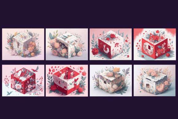 Stunning Wedding Gift Box Clipart's for Creative Projects