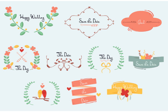 Timeless Elegance: The Wedding Ornament Illustration Set