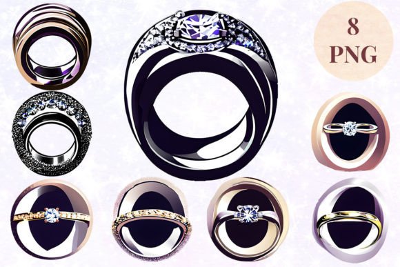 Timeless Wedding Ring 31 Clipart PNG for Design Projects