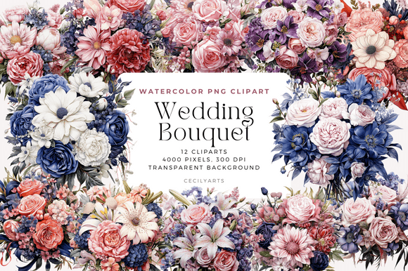 Wedding Bouquet Cliparts: Elevate Your Creative Projects