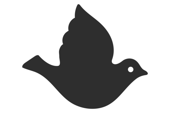Wedding Dove Black Icon: A Peace Bird Symbol for Modern Design