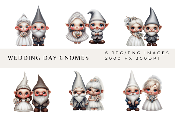 Wedding Gnomes: A Whimsical Collection for Your Creative Projects