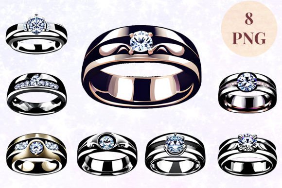 Wedding Ring 45 Clipart PNG: A Designer's Asset for Timeless Projects