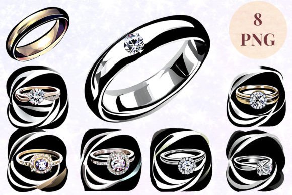 Wedding Ring 67 Clipart PNG: A Versatile Design Asset