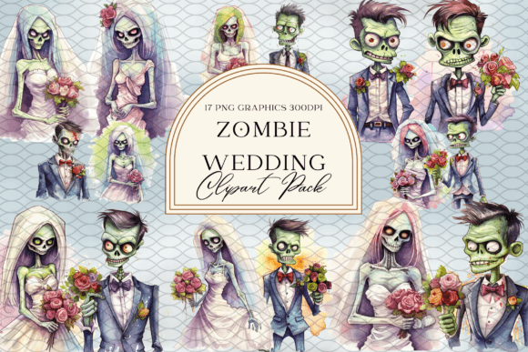 Zombie Wedding Brides and Grooms: A Darkly Romantic Design Collection